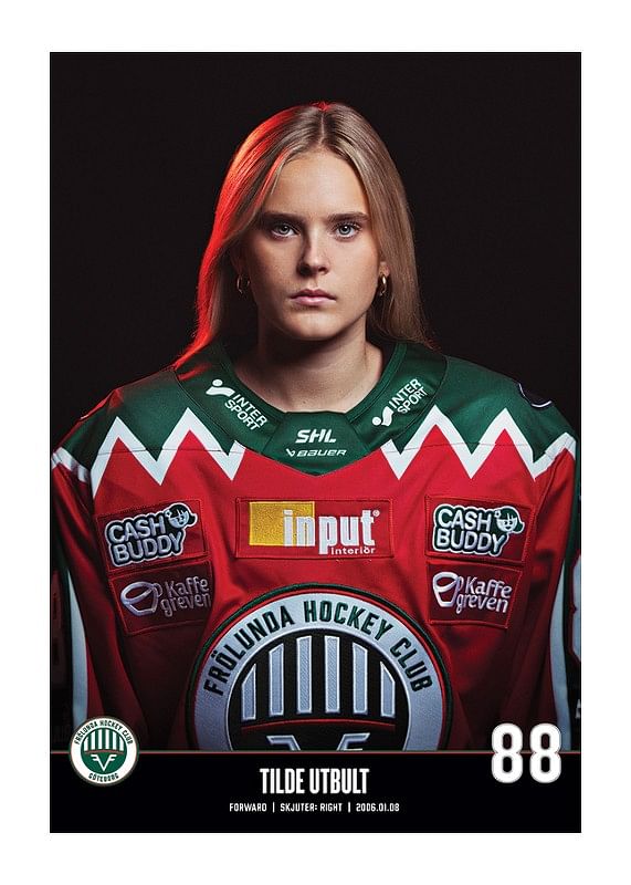 Poster Tilde Utbult #88 Frölunda HC 2023/2024