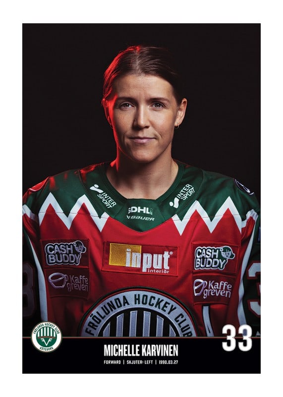 Poster Michelle Karvinen #33 Frölunda HC 2023/2024