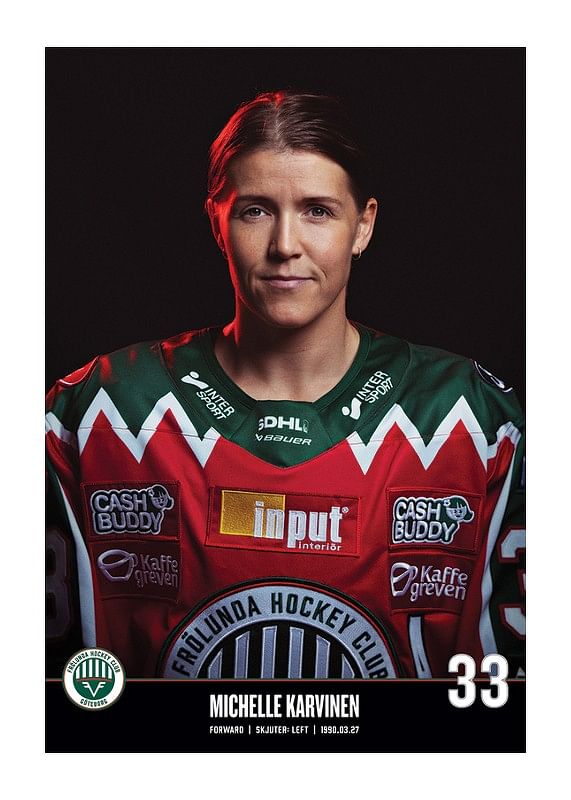 Poster Michelle Karvinen #33 Frölunda HC 2023/2024