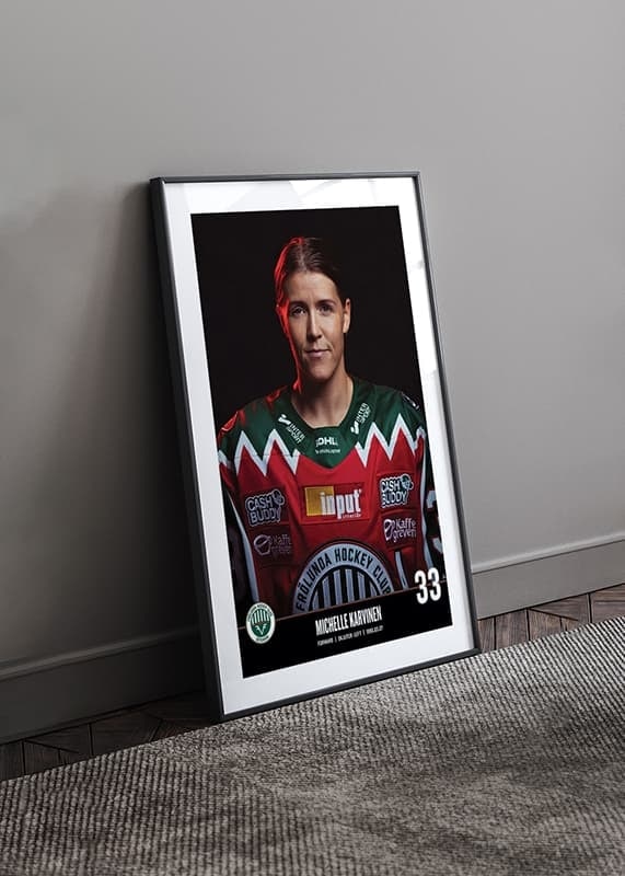 Poster Michelle Karvinen #33 Frölunda HC 2023/2024 crossfade