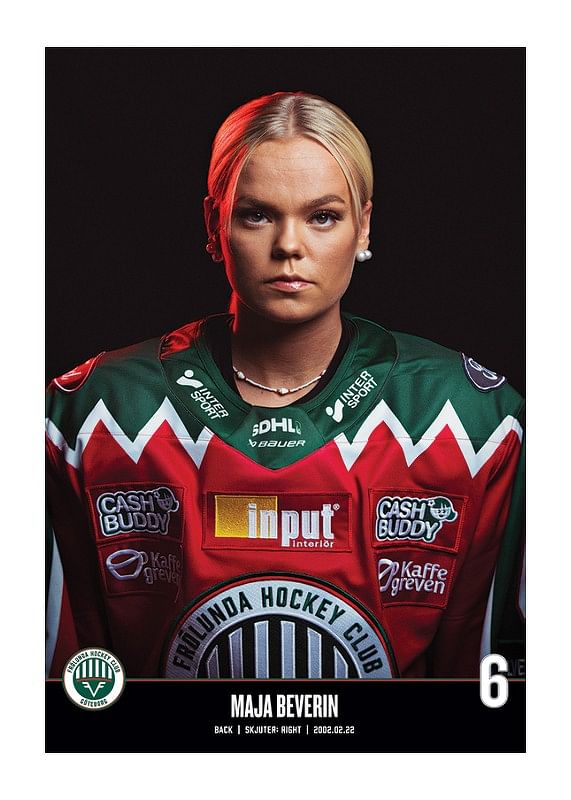 Poster Maja Beverin #6 Frölunda HC 2023/2024