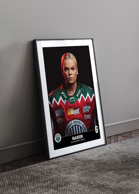 Poster Maja Beverin #6 Frölunda HC 2023/2024 crossfade