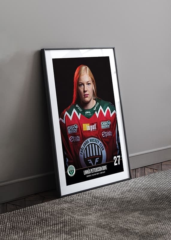 Poster Linnéa Pettersson Dove #27 Frölunda HC 2023/2024 crossfade