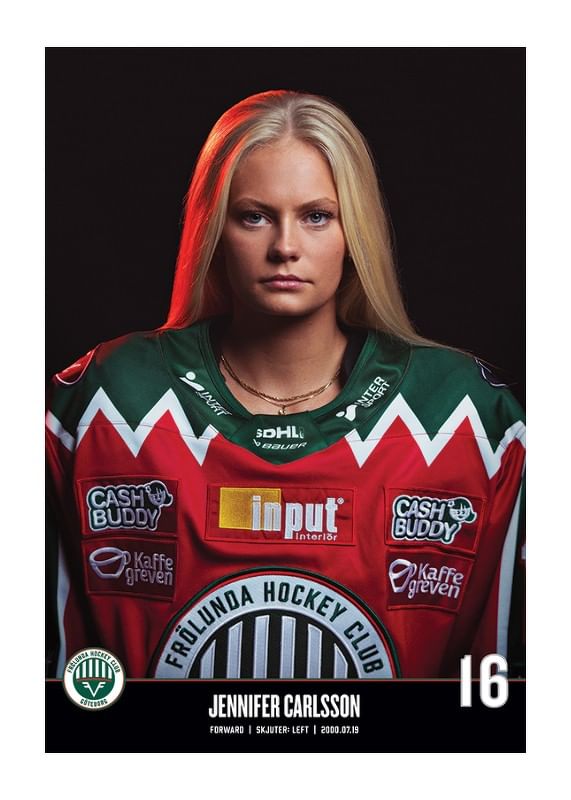 Poster Jennifer Carlsson #16 Frölunda HC 2023/2024