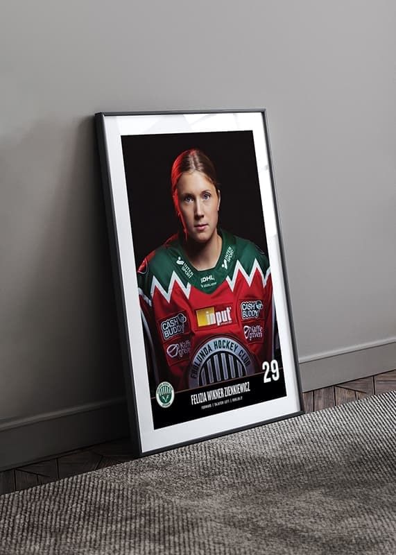 Poster Felizia Wikner Zienkiewicz #29 Frölunda HC 2023/2024 crossfade