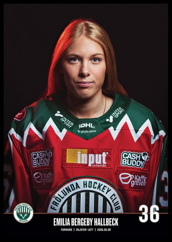 Emilia Bergeby Hallbeck #36 Frölunda HC 2023/2024-12