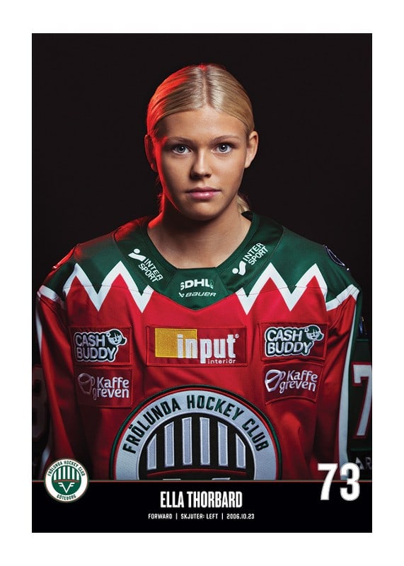 Poster Ella Thorbard #73 Frölunda HC 2023/2024