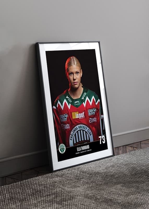Poster Ella Thorbard #73 Frölunda HC 2023/2024 crossfade