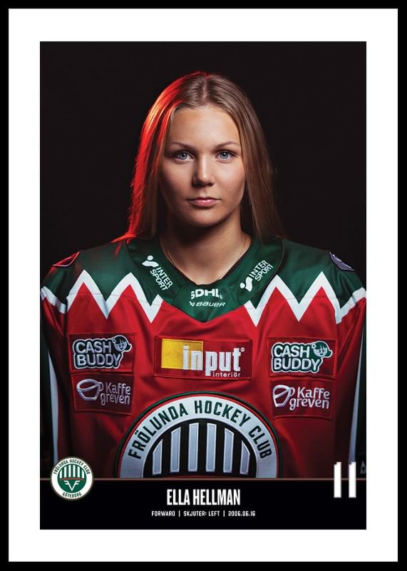 Poster Ella Hellman #11 Frölunda HC 2023/2024