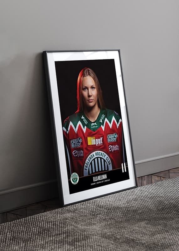 Poster Ella Hellman #11 Frölunda HC 2023/2024 crossfade