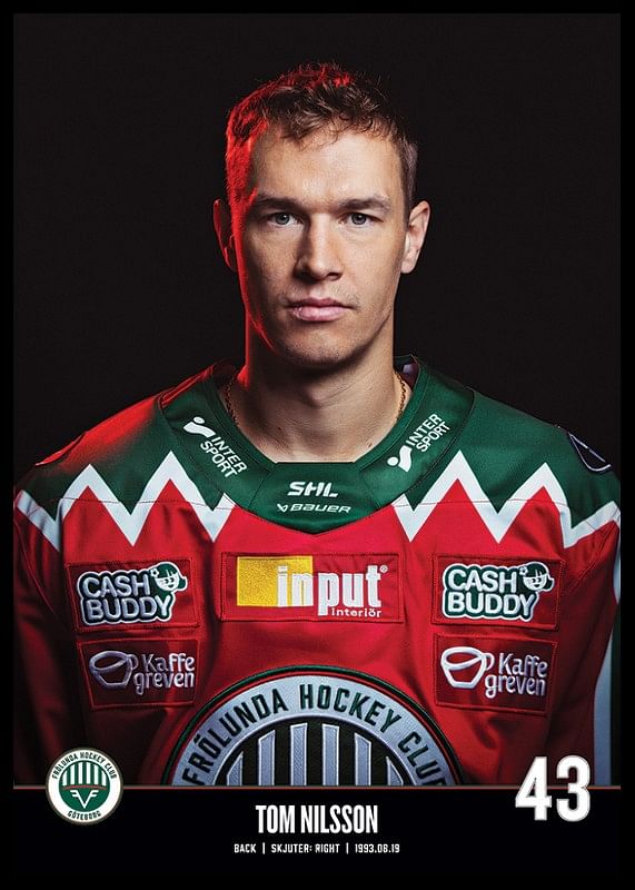 Tom Nilsson #43 Frölunda HC 2023/2024-12