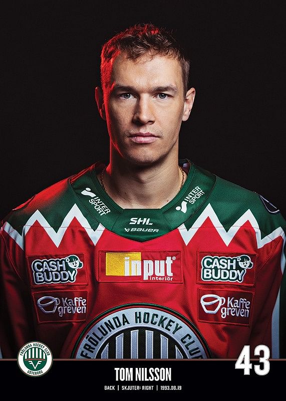 Tom Nilsson #43 Frölunda HC 2023/2024-12