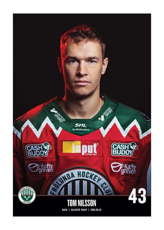 Poster Tom Nilsson #43 Frölunda HC 2023/2024