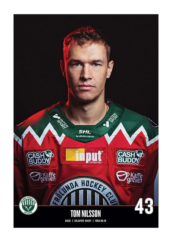 Tom Nilsson #43 Frölunda HC 2023/2024-12