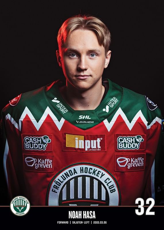Noah Hasa #32 Frölunda HC 2023/2024-12