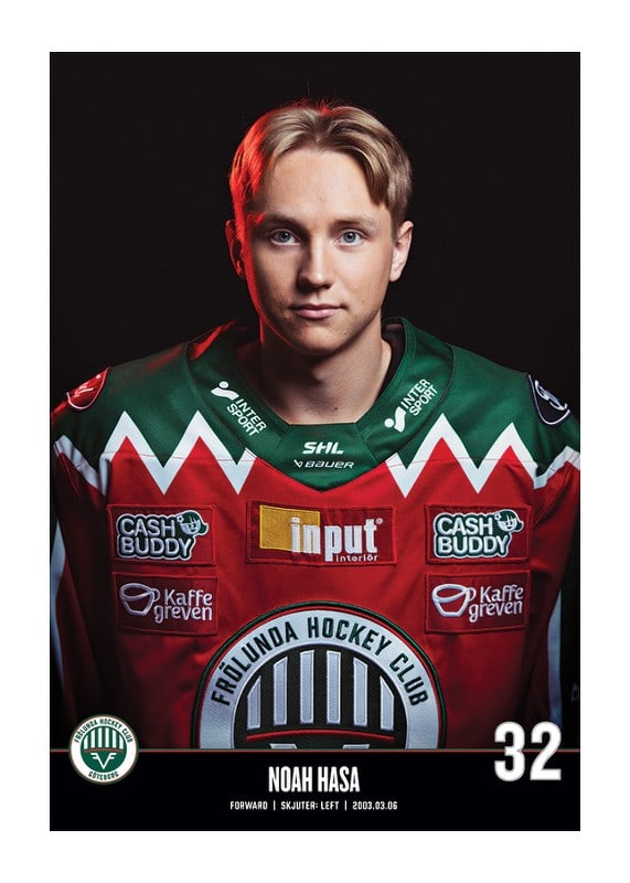 Noah Hasa #32 Frölunda HC 2023/2024-12