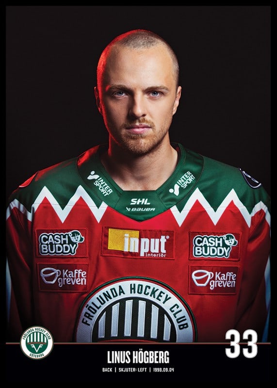 Linus Högberg #33 Frölunda HC 2023/2024-12
