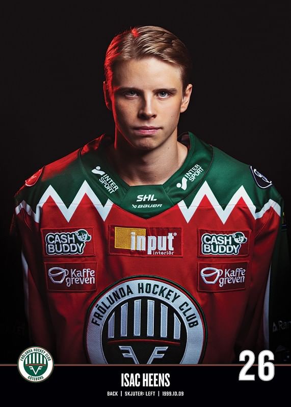 Isac Heens #26 Frölunda HC 2023/2024-12