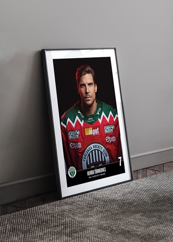 Poster Henrik Tömmernes #7 Frölunda HC 2023/2024 crossfade