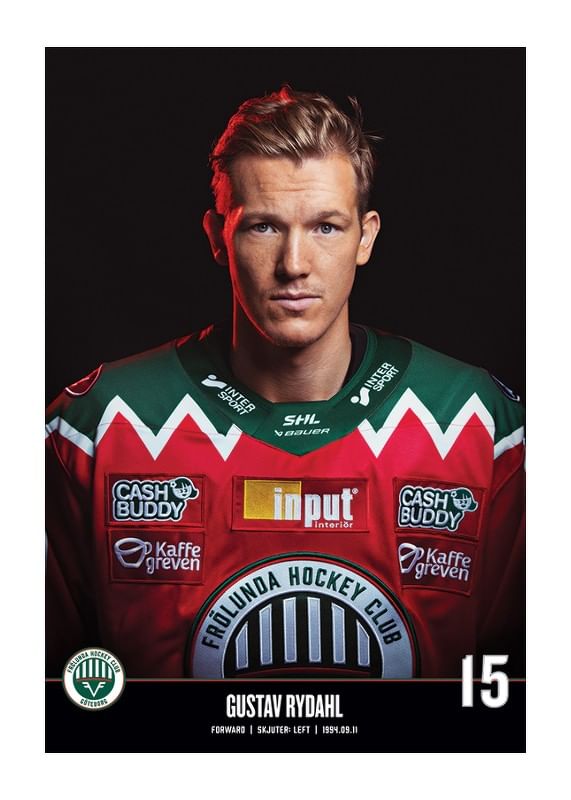 Poster Gustav Rydahl #15 Frölunda HC 2023/2024