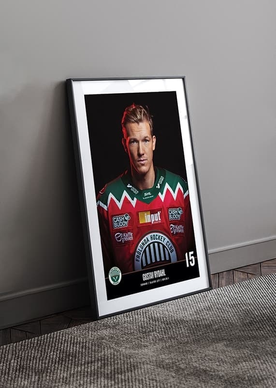 Poster Gustav Rydahl #15 Frölunda HC 2023/2024 crossfade