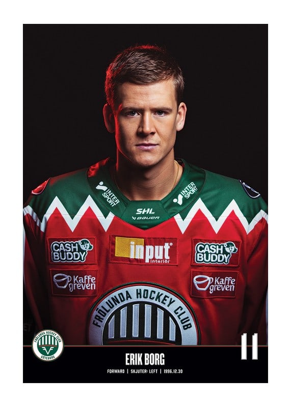 Poster Erik Borg #11 Frölunda HC 2023/2024