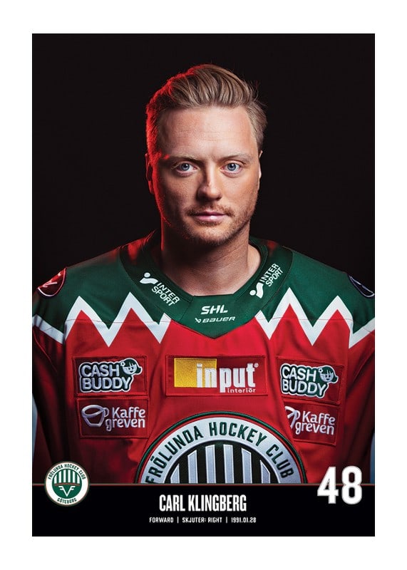 Carl Klingberg #48 Frölunda HC 2023/2024-12