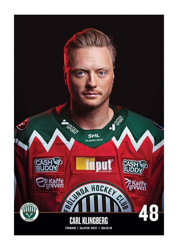 Carl Klingberg #48 Frölunda HC 2023/2024-12