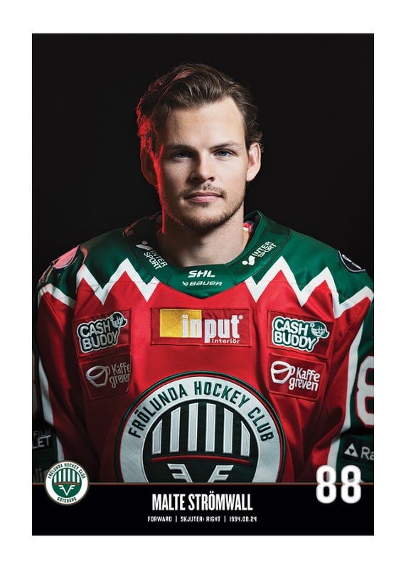Poster Malte Strömwall #88 Frölunda HC 2023/2024