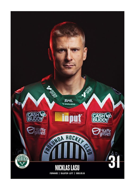 Poster Nicklas Lasu #31 Frölunda HC 2023/2024