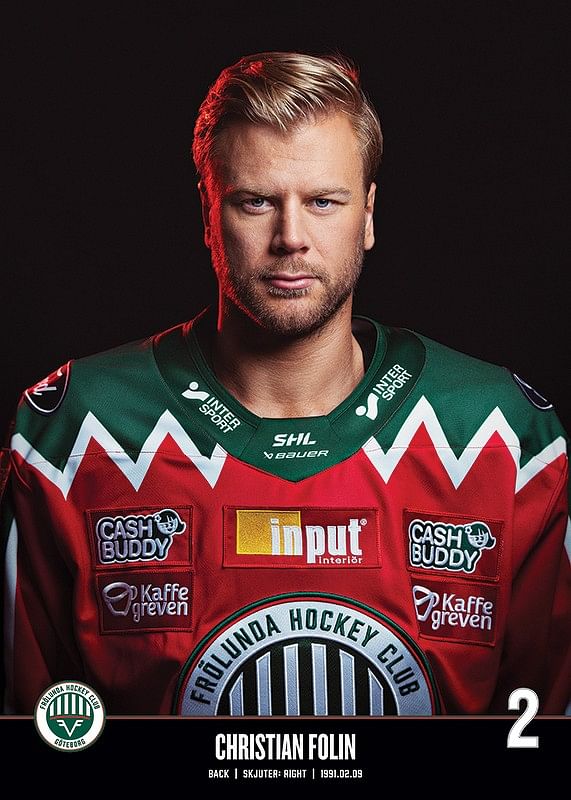 Christian Folin #2 Frölunda HC 2023/2024-12