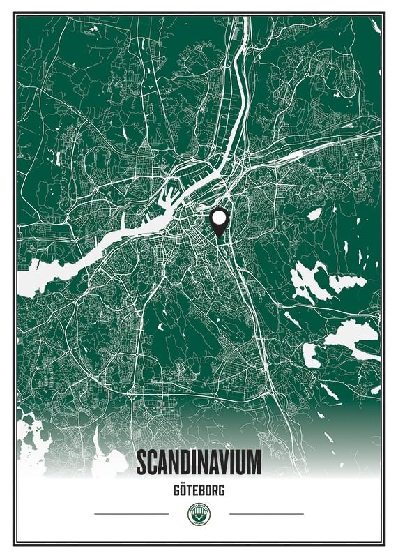 Poster Frölunda HC Scandinavium Göteborg Grön