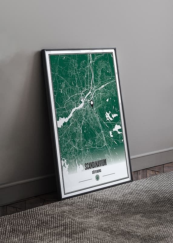 Poster Frölunda HC Scandinavium Göteborg Grön crossfade