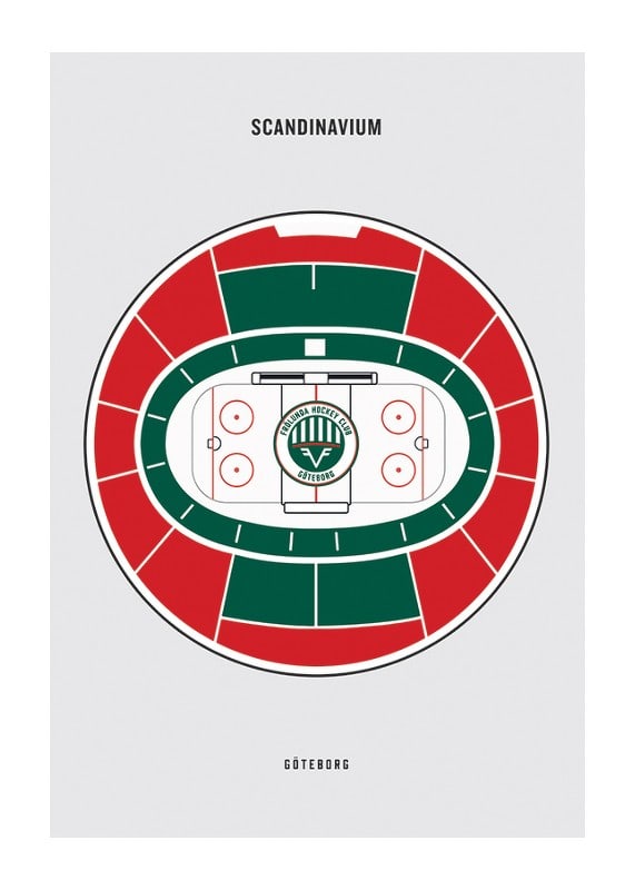 Poster Frölunda HC Scandinavium Skiss