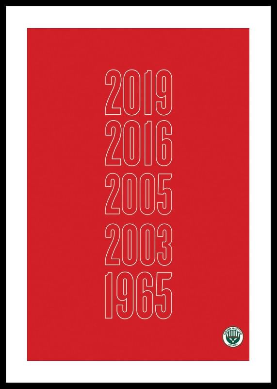 Poster Frölunda HC SM-Guldåren Röd