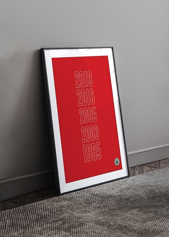 Poster Frölunda HC SM-Guldåren Röd crossfade