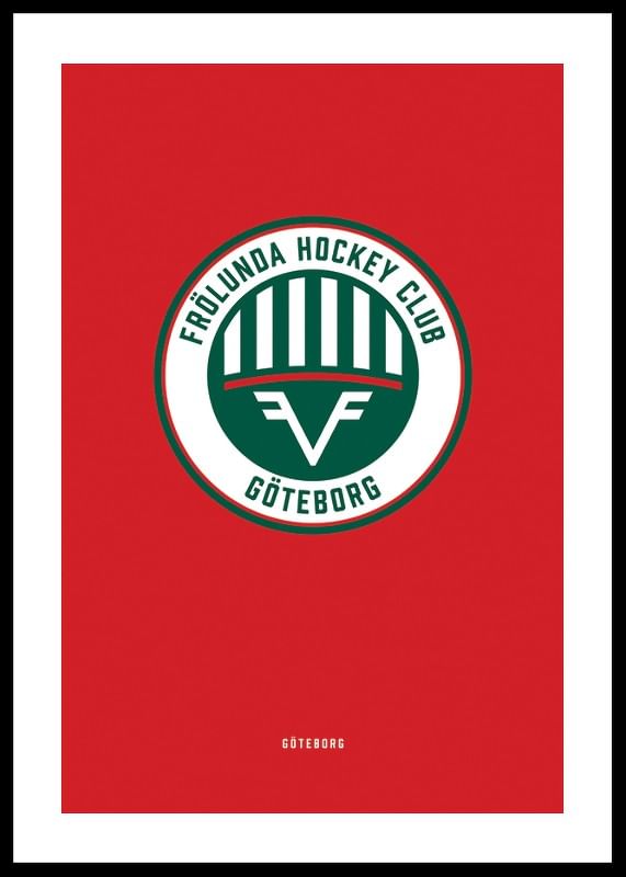 Poster Frölunda HC Logo Röd