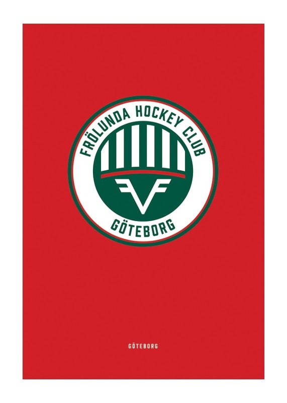 Poster Frölunda HC Logo Röd