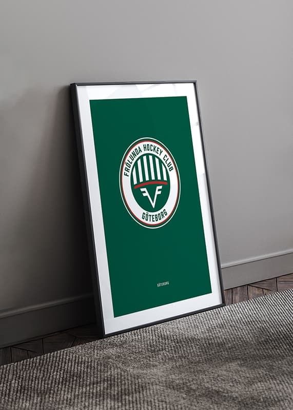 Poster Frölunda HC Logo Grön crossfade