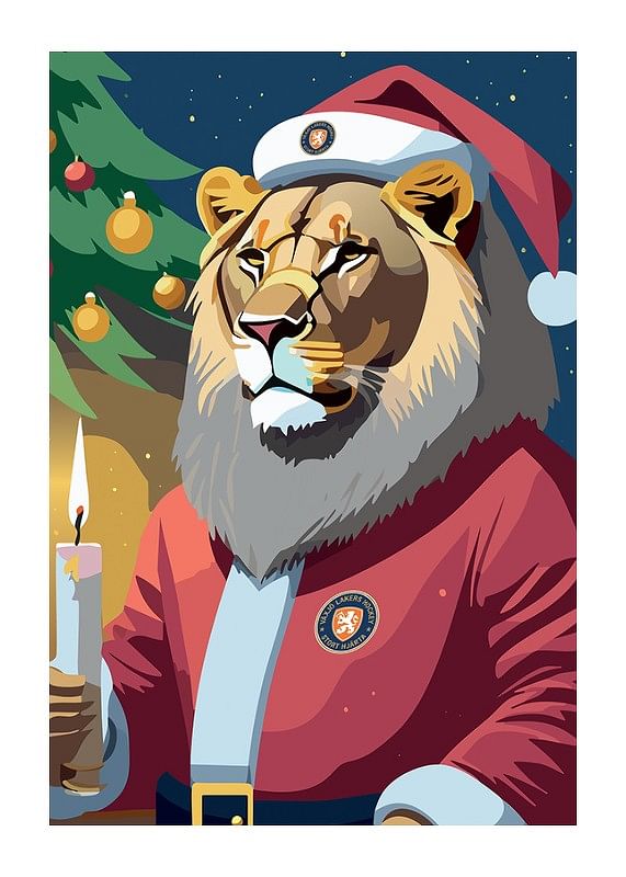 Poster Christmas Lion No1 Växjö Lakers