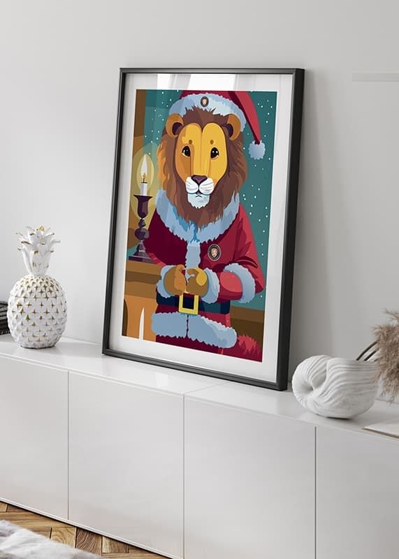 Poster Christmas Lion No2 Växjö Lakers crossfade