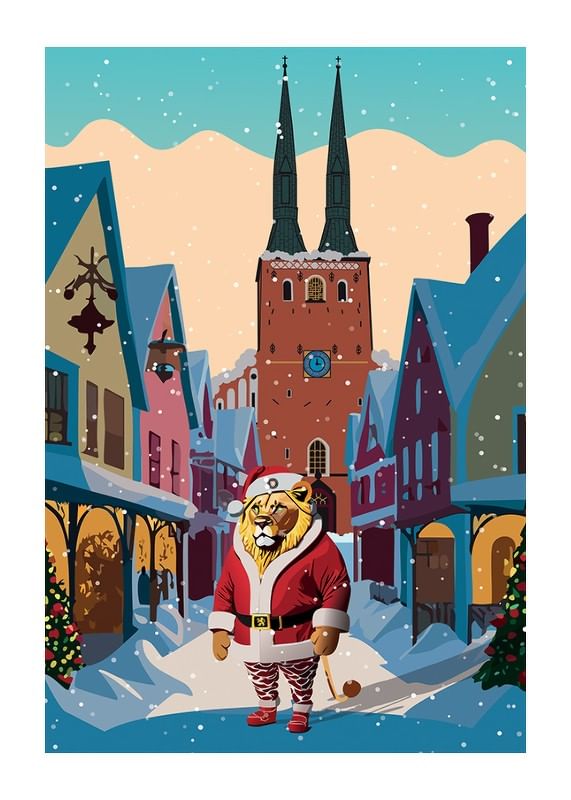 Poster Christmas Lacke & Domkyrkan Växjö Lakers