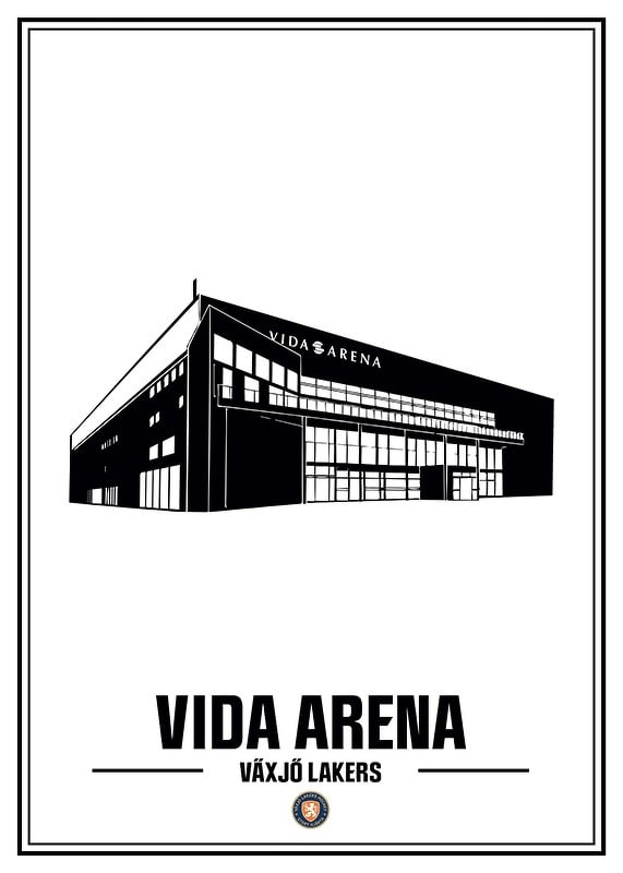 Poster Vida Arena Skiss Växjö Lakers
