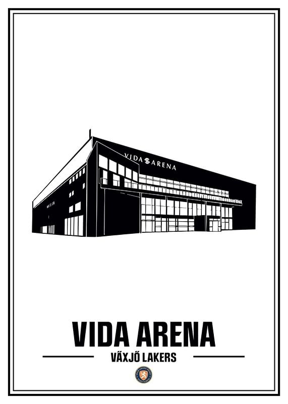 Poster Vida Arena Skiss Växjö Lakers