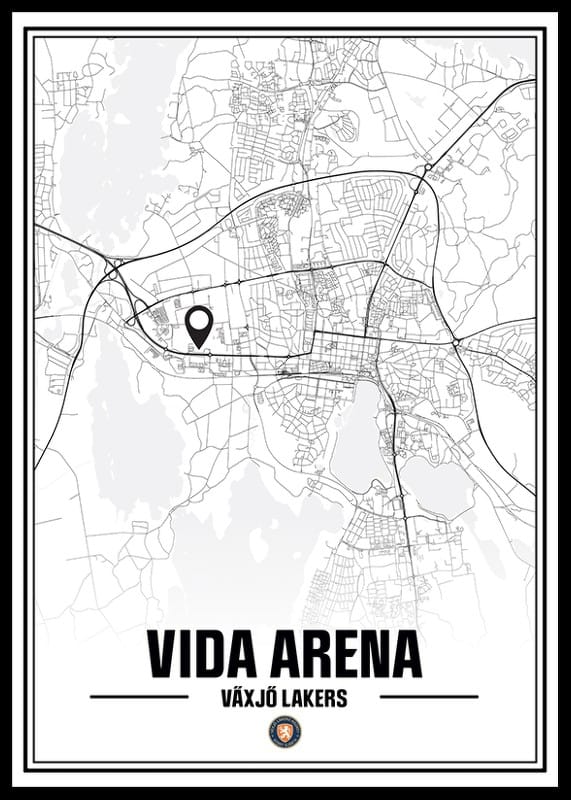Poster Vida Arena Karta Växjö Lakers