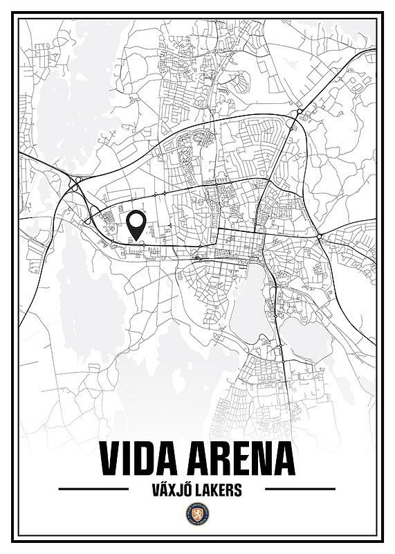 Poster Vida Arena Karta Växjö Lakers