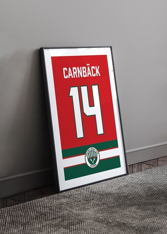 Poster Frölunda HC Legendar #14 Carnbäck crossfade