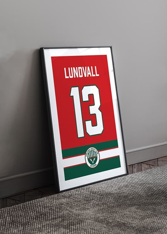 Poster Frölunda HC Legendar #13 Lundvall crossfade