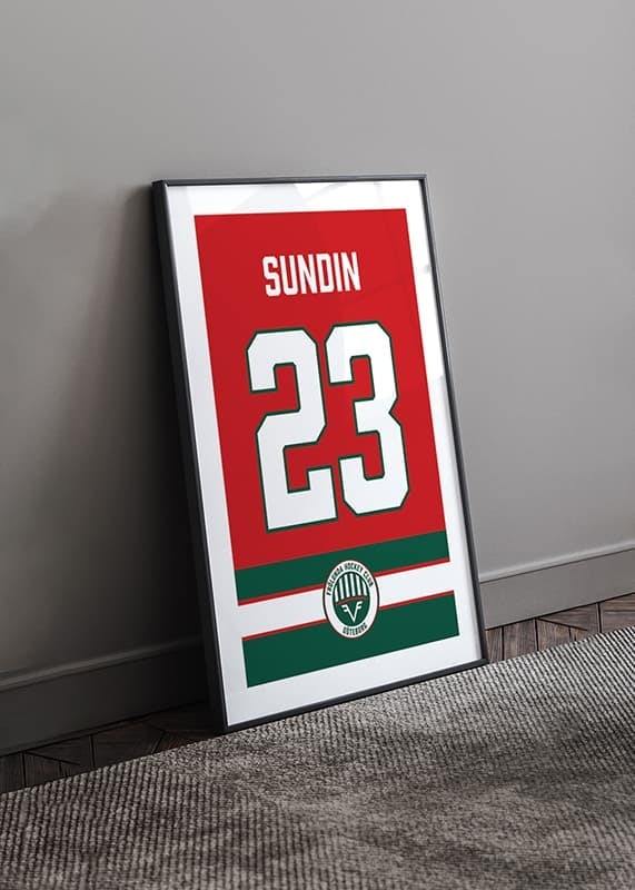 Poster Frölunda HC Legendar #23 Sundin crossfade