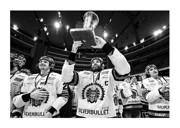 Poster Frölunda HC Joel Lundqvist 2019 B&W